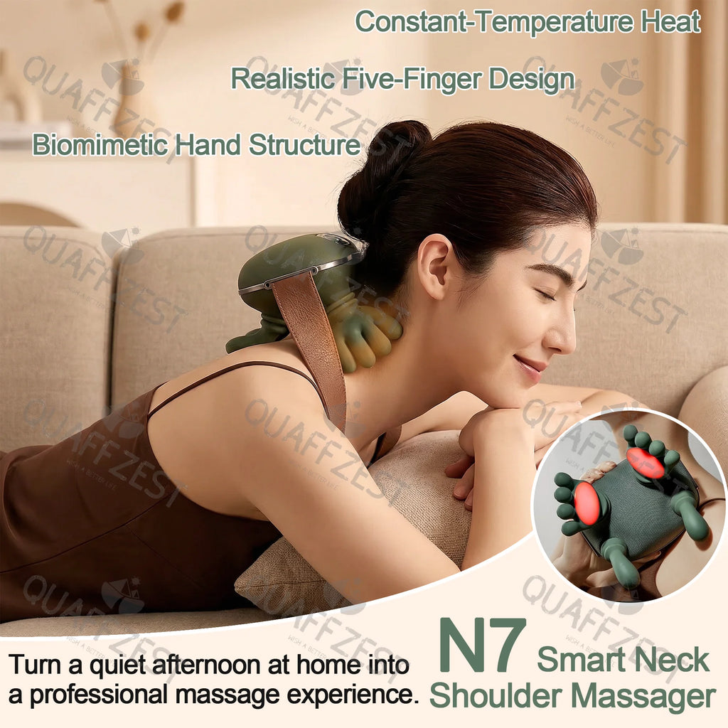 Bionic Finger Neck Shoulder Massager Wireless Neck Cervical Trapezius Kneading Massage Shawl Brushless Motor Neck masajeador Vue Default Title