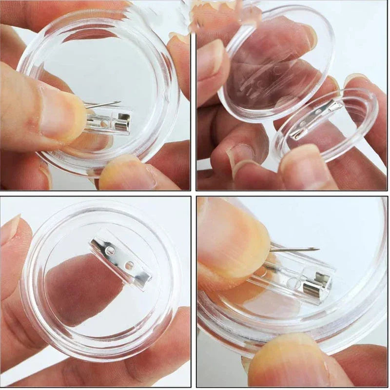 100-Set DIY Acrylic Button Pin Badge Kit with Paper Cutter DIY Badge Kit Vue