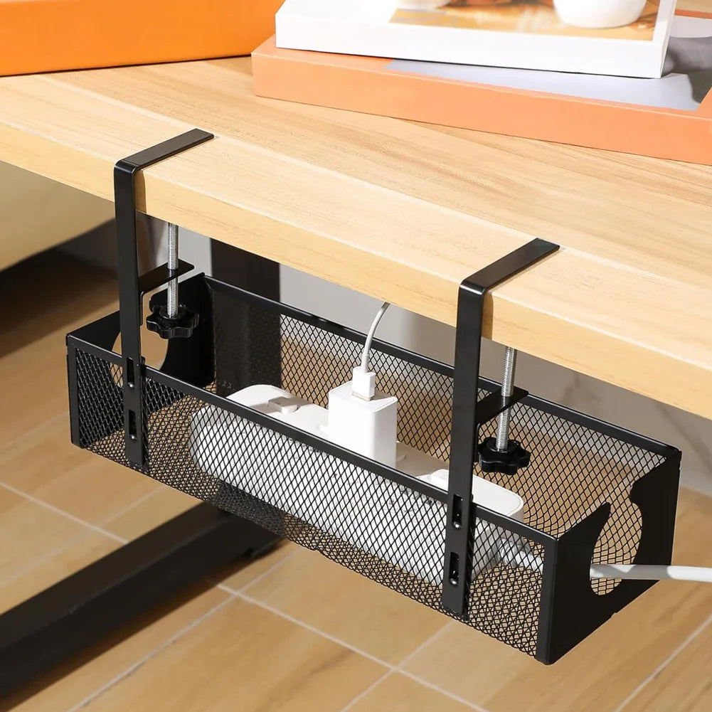 Under Desk Cable Management Rack – Adjustable Steel Organizer Cable Management Rack Vue