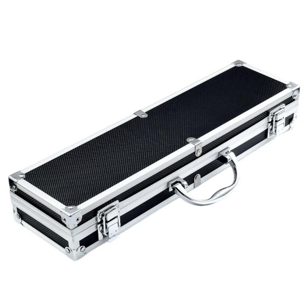 Shockproof Aluminum Alloy Tool Box Impact Resistant Drop-Resistant Cash Storage Box Handheld Wear Resistant Vue E 36x10x5.8cm