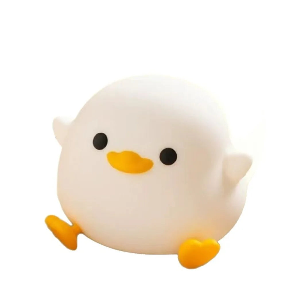 LED Duck Pat Night Light Touch Sensor Night Lamp LED Duck Lamp Ambient Lighting Rechargeable Indoor Sensor Lamp Vue White