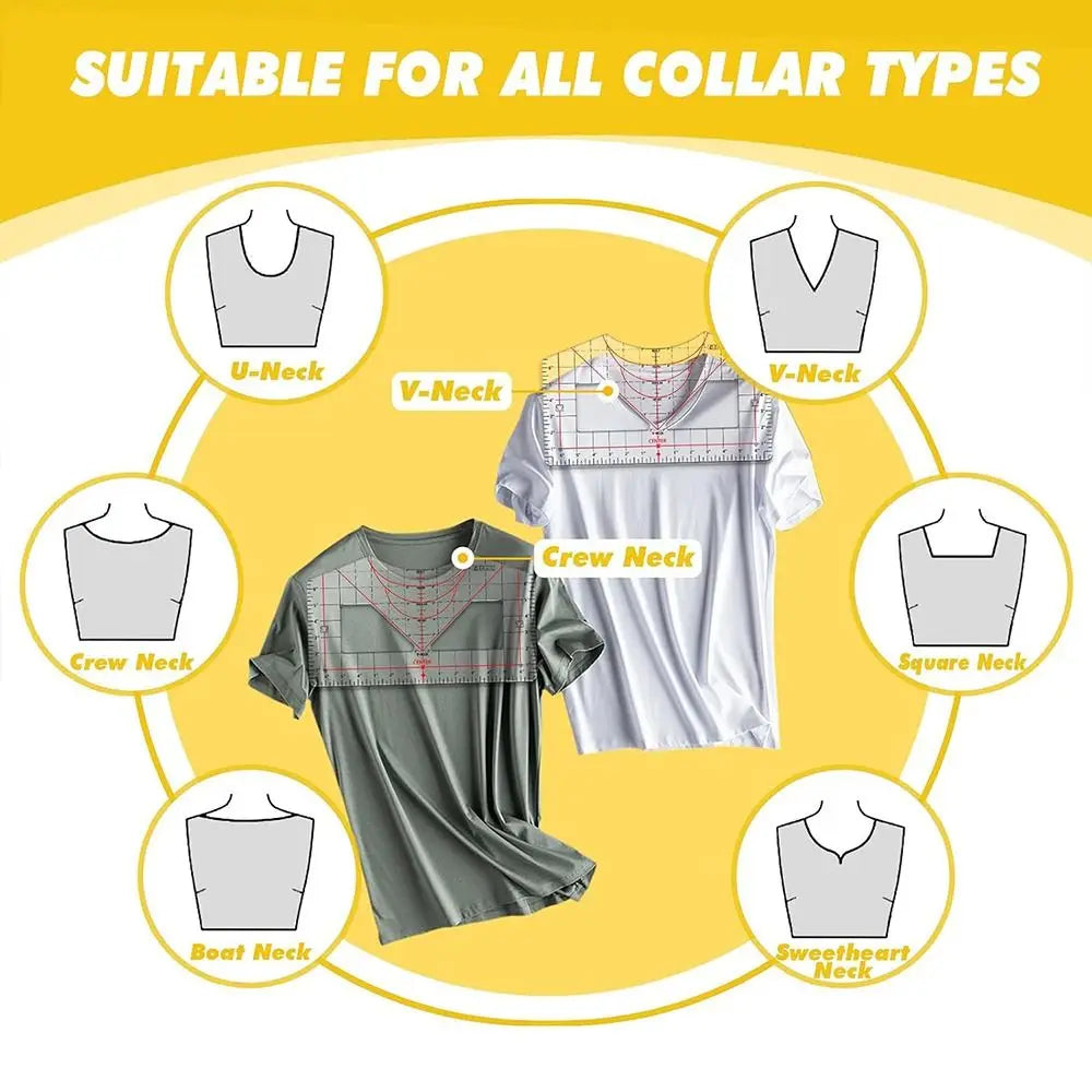 Tshirt Ruler Guide Vinyl Alignment Heat Press HTV All-in-ONE T Shirt