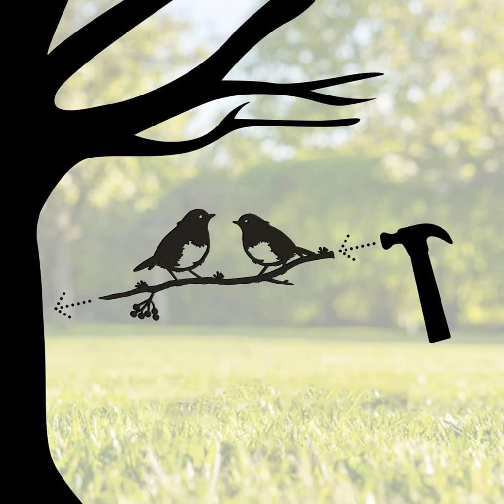 Black Metal Robin Bird Wall Art – Large Hanging Décor Sign Metal Wall Art Vue China Mainland