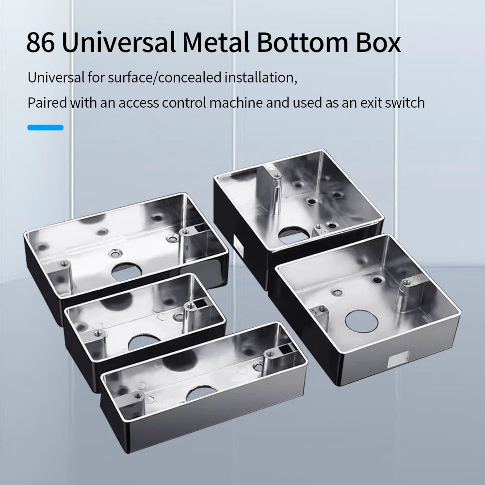 Type 86 Universal Wall Surface Mounted Bottom Box Socket Switch Panel Wall Mounted Zinc Metal Access Control Switch Junction Box Vue