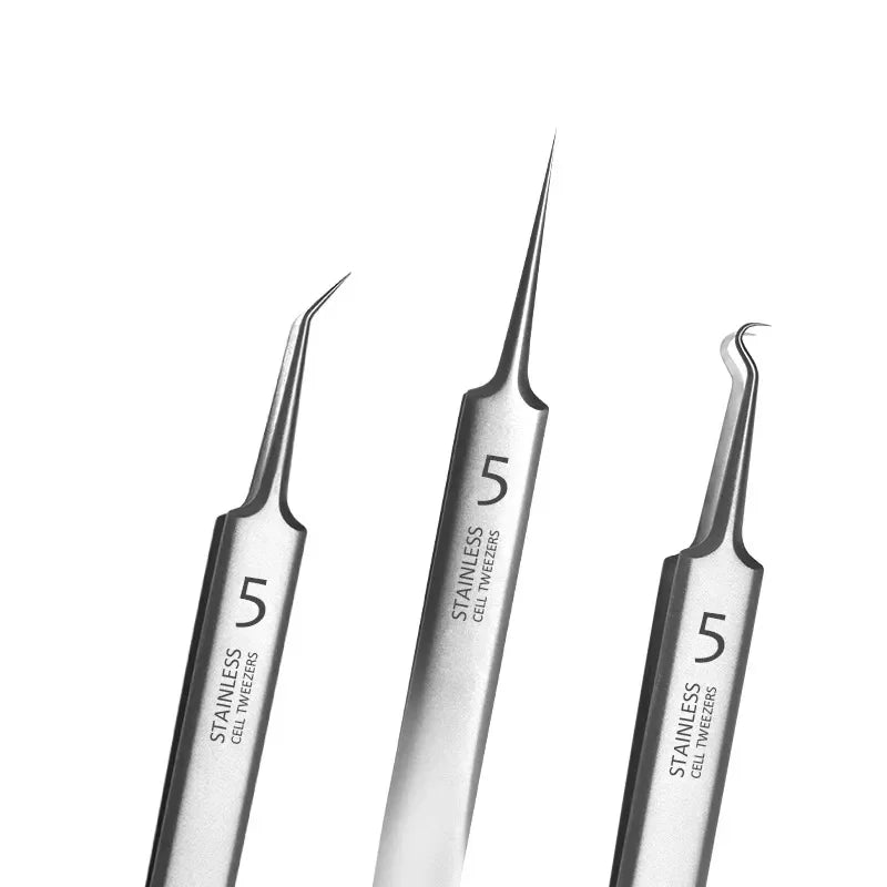 Ultra Fine Blackhead Extractor Tweezer Beard tweezer Acne Remover Needle Single Piece Or Kit Set Facial Skin Care Cleansing Tool Vue