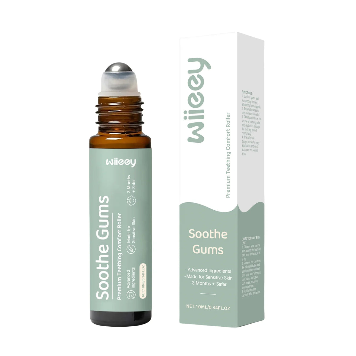 Baby Teething Comfort Roller - Relieves Gum Discomfort, Gentle Care for Little Ones, Parent-Approved Vue 10ml