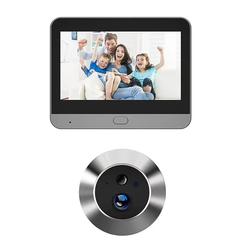 4.3 Inch 1080P Smart Tuya WiFi Video Doorbell Eye Peephole Camera PIR Motion Detection Two Way Audio Digital Door Viewer Vue
