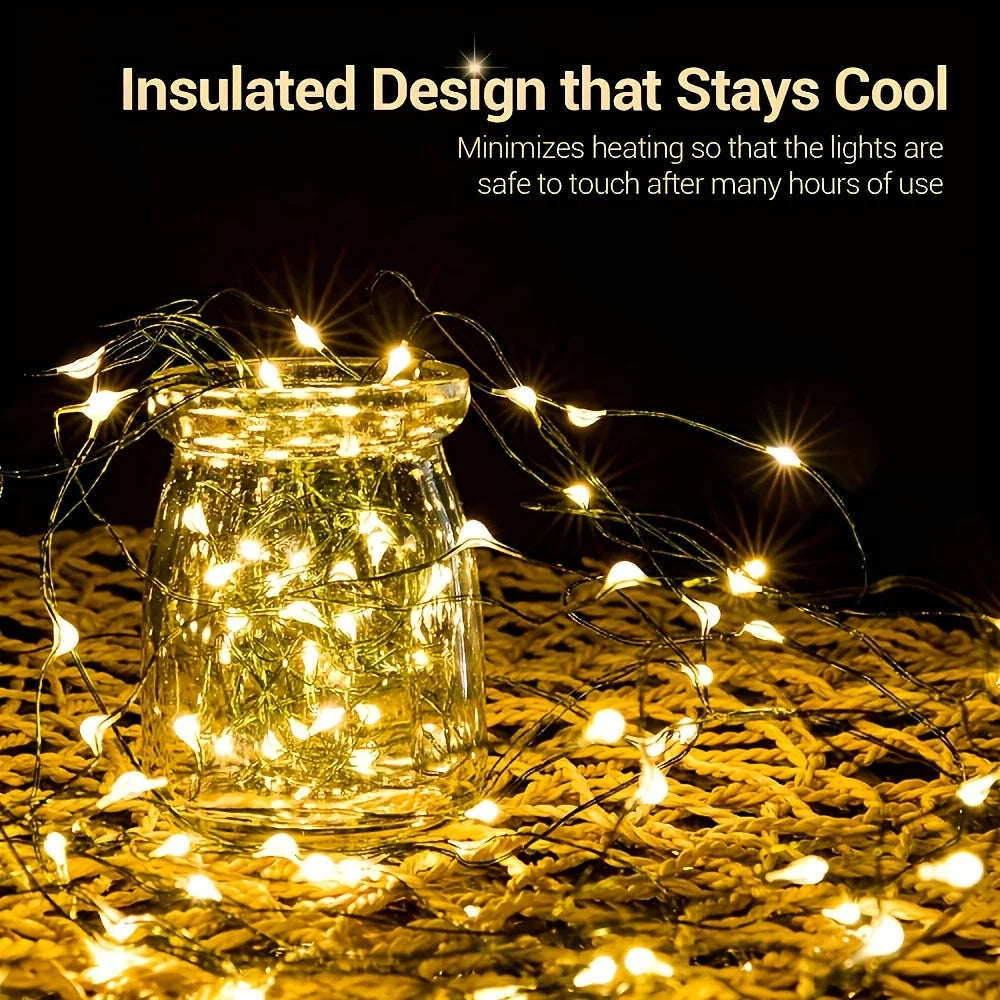 USB Plug-in Wild Firefly Cluster String Lights, Irregular Branch Burst Lamp, Flexible Wire Lights for Holiday Scene Ornament Vue