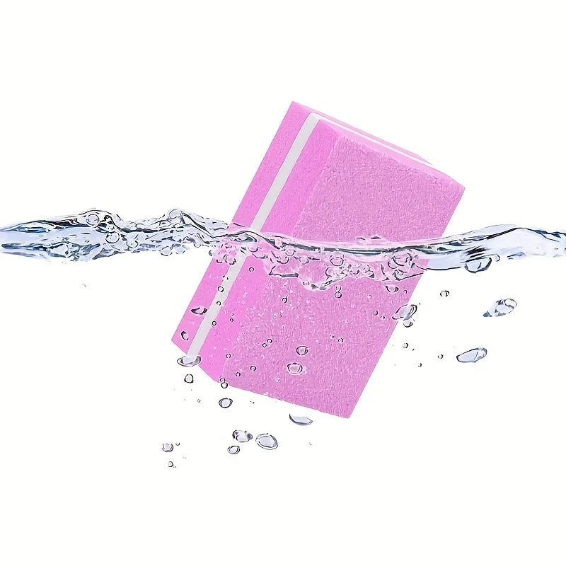 [30pcs Nail Art Kit Essentials] 30pcs Pink Nail Art Kit - Disposable Mini Nail File, Buffer Pad & Stick Set for DIY Jewelry Poli Vue