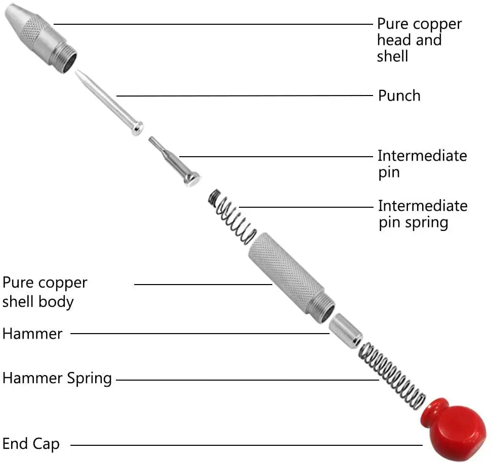 Automatic Center Punch Automatic Metal Punch Tool Woodworking Tools Loaded Marker Wood Chisel Joinery Carpenter Tool Vue