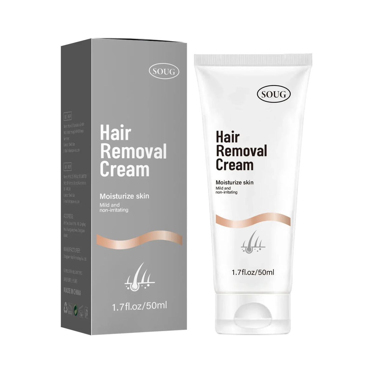 Intimate Area Hair Removal Cream Painless Formula with Growth Inhibitor for Men Women Smooth Lasting Results Body Care Vue