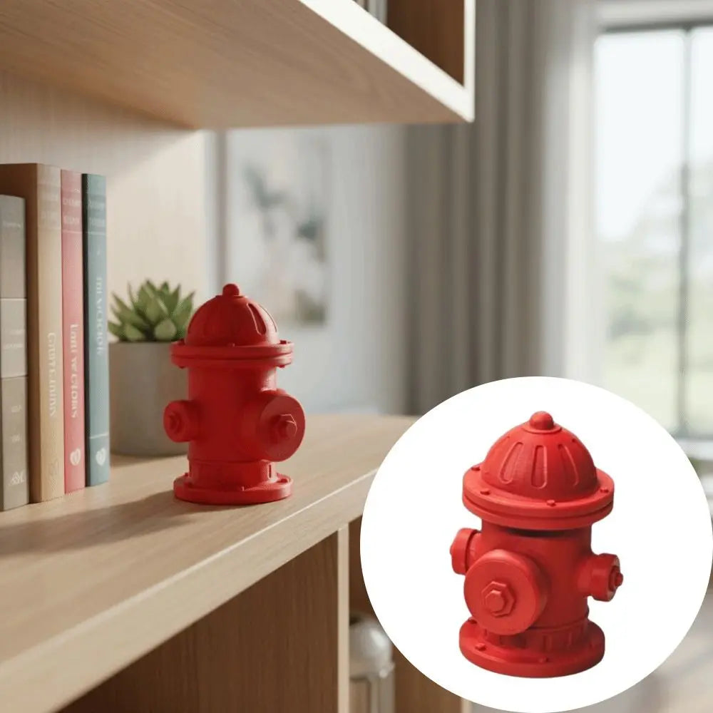 Red Plastic Scale Fire Hydrant Weathered Finish Mini Size Fire Hydrant Model Highly Detailed Scale Model Scene Prop Model Vue