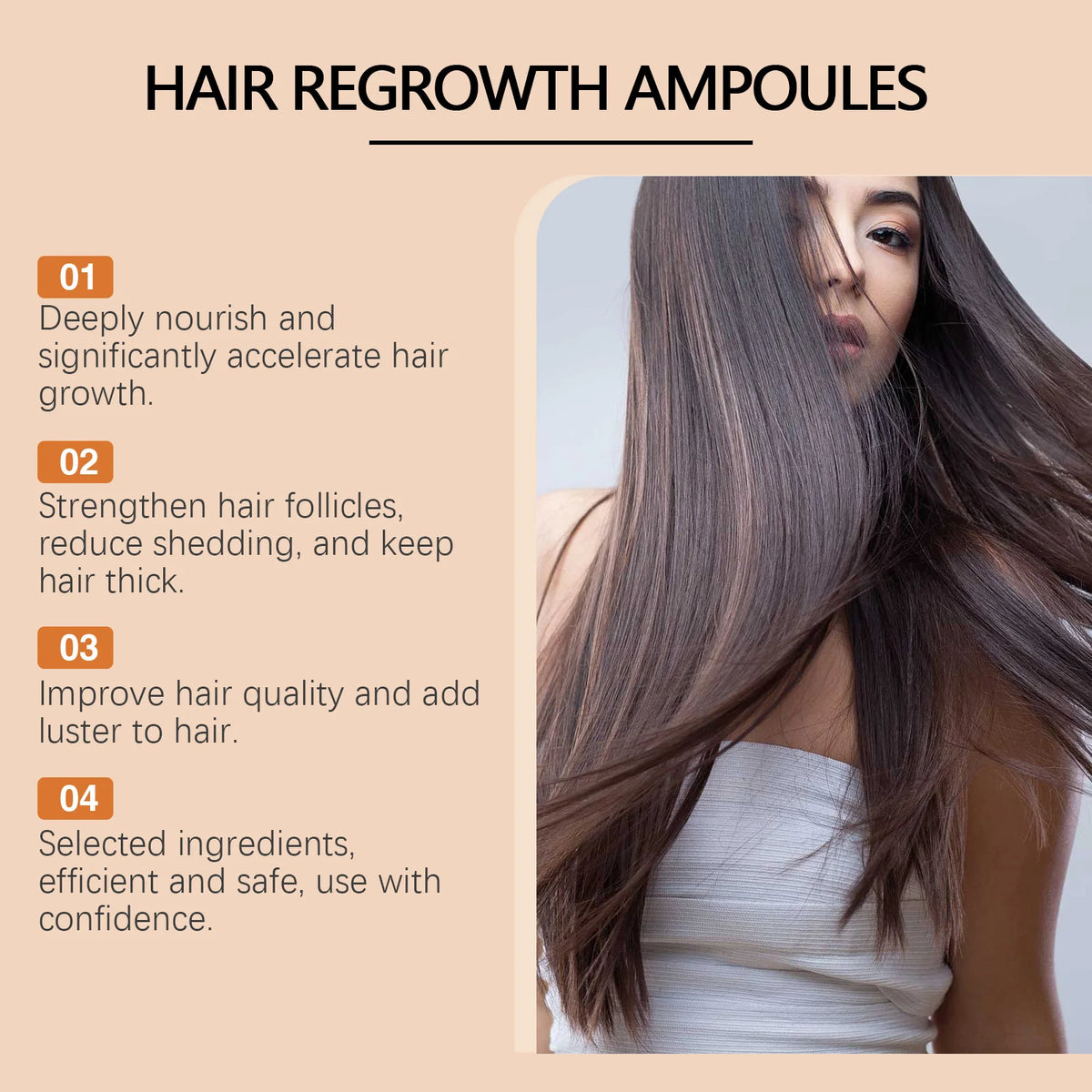 Hair Growth Serum Ampoules - Nourishing Scalp Serum for Promoting Hair Growth, Enhancing Follicle Health and Nutritive Care Vue