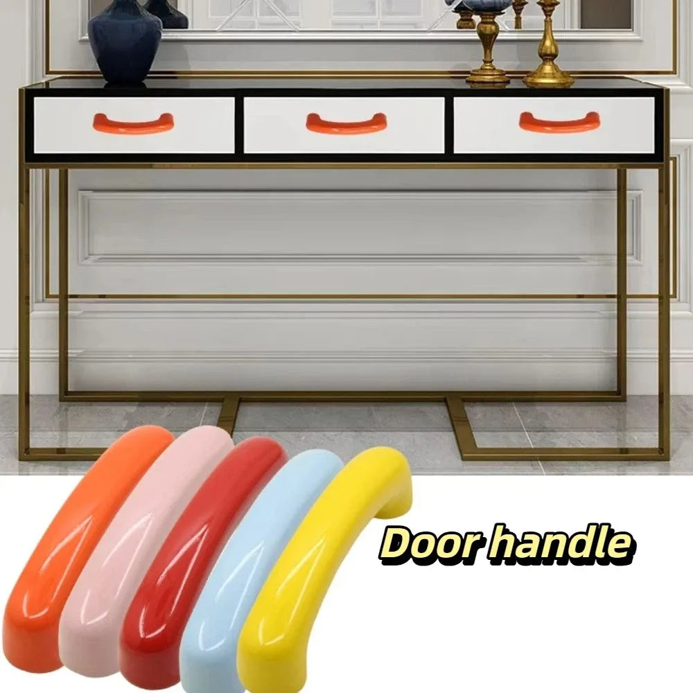 Colorful Design Cabinet Handle Comfortable Feel High Appearance Quality Brass Ceramic Handle Versatile Style Simple Design Vue