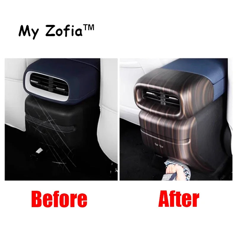 For Xpeng G6 2024 2025 2026 Carbon fiber Wood Grain Decorative Stickers Center Console Gear Shift Lift Frame Panel Accessories Vue