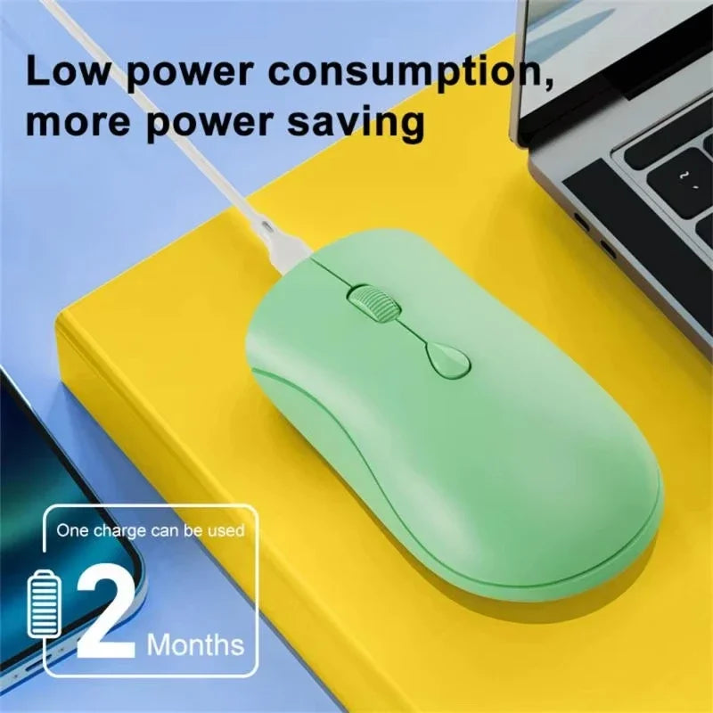 Bluetooth Wireless Mouse Silent Rechargeable Bluetooth 2.4GHz Dual-Mode Optical Ergonomic Cordless Mice for Laptop PC Vue