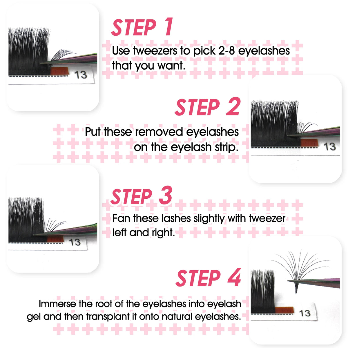 MASSCAKU 1Second Auto Blooming Lashes Professional Easy Fanning Mink Volume Lashes 0.05/0.07/0.10 C/D/CC/DD Mix Length Lash Vue