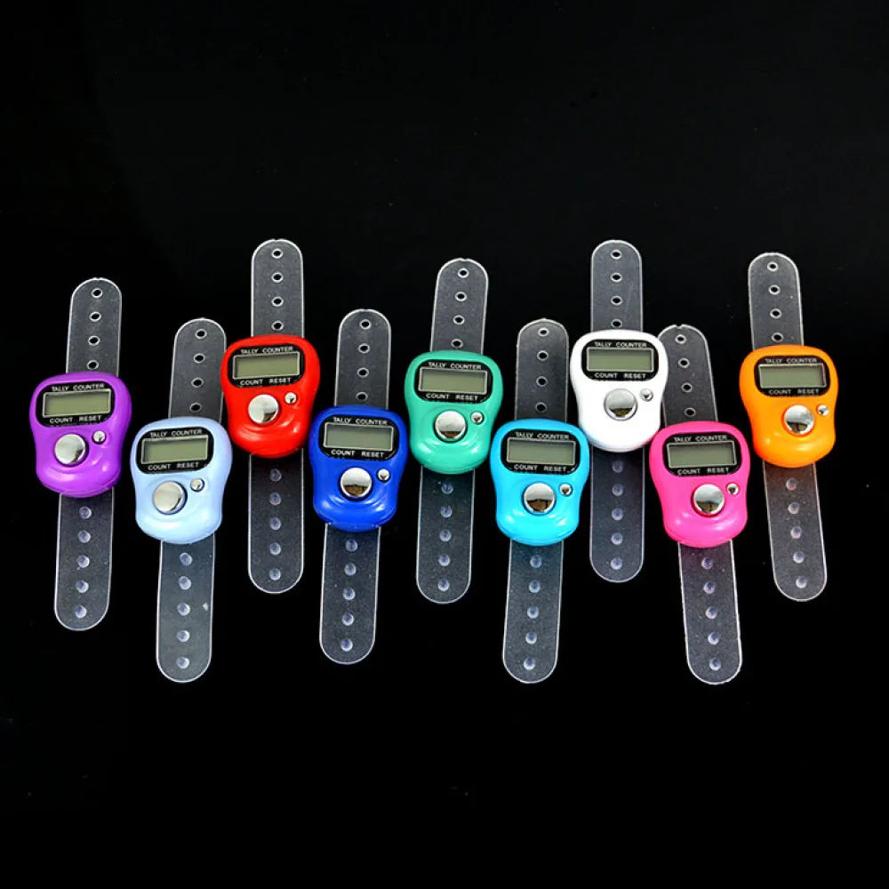 100Pcs Digit Finger Digital LCD Ring Tally Counter Electronic W2F Golf Hand Mini Vue