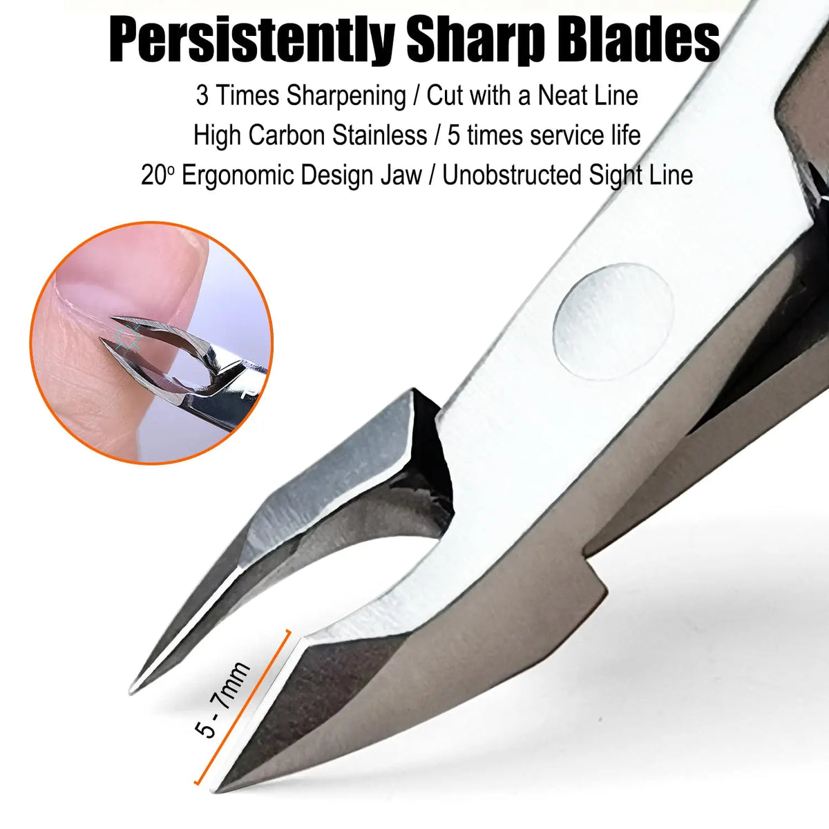 Cuticle Trimmer kit, Super Sharp Dead Skin Clipper, Labor-saving Cuticula Remover for Fingernail Toenail, Manicure Pedicure Vue