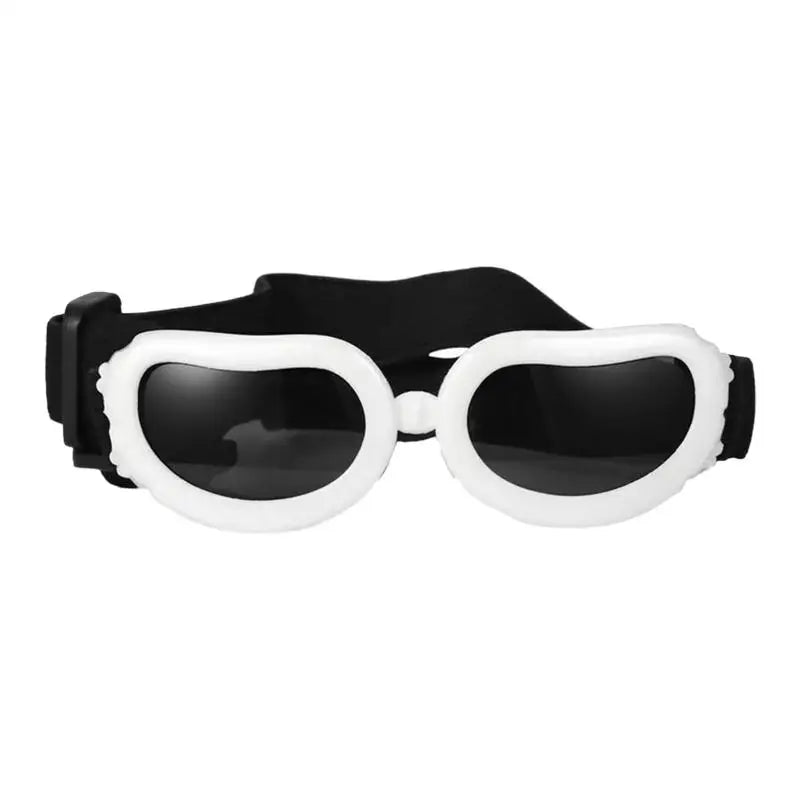 Multicolour Pet Goggles Adjustable Windproof Rope Dog Motorcycle Glasses Pet Photo Props Summer UV Protection Pet Headwear Vue White