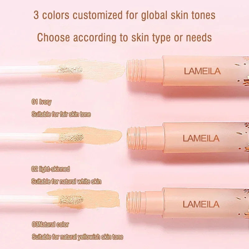 3 Colors Liquid Concealer High Covering Moisturizing Oil Control Foundation Invisible Pores Dark Circles Freckle Face Makeup Vue