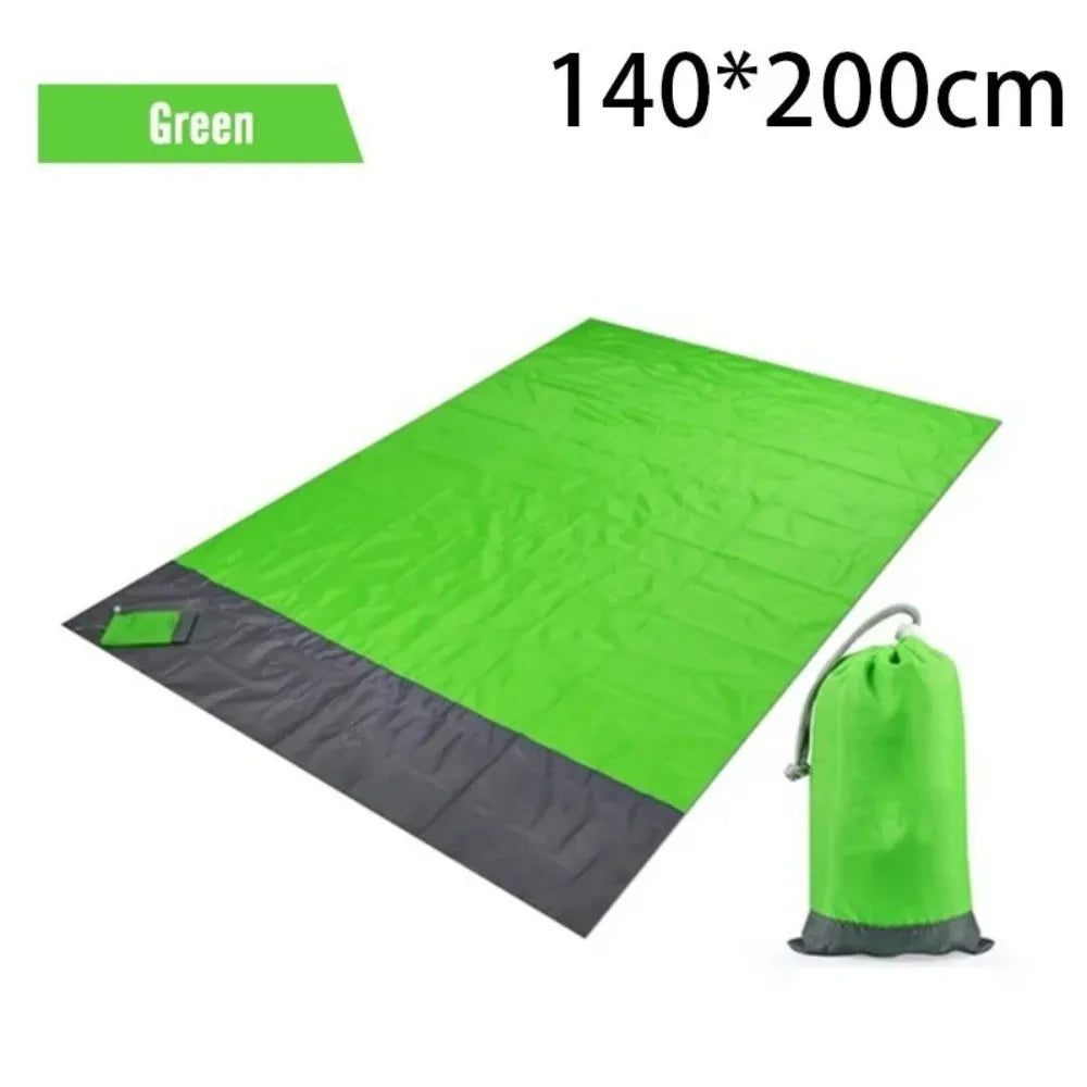 Portable Polyester Camping Mat Folding Lightweight Picnic Waterproof Vue Green 140x200cm