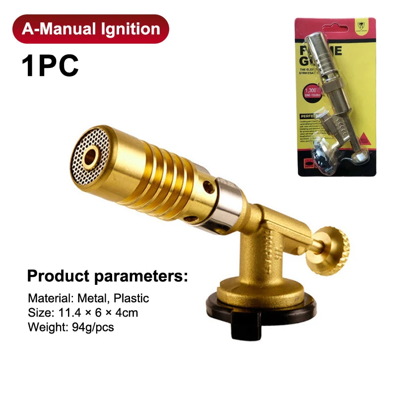 Portable Welding Gas Torch Flame Nozzle Butane Burner Outdoor Camp