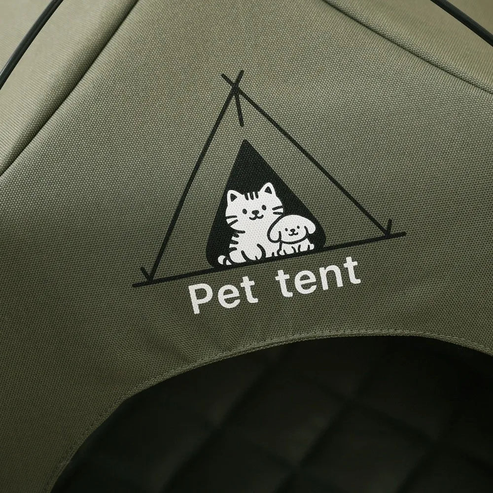 Pet Supplies Breathable Pet Tent House Portable Comfortable Folding Cat House with Double-sided Mat Feral Cat Shelter Travel Vue