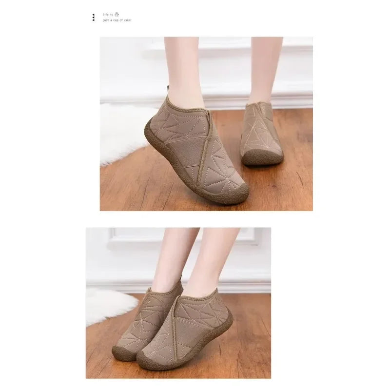 Women's Plush-Lined Ankle Snow Boots – Flat Winter Boots Women's Snow Boots Vue