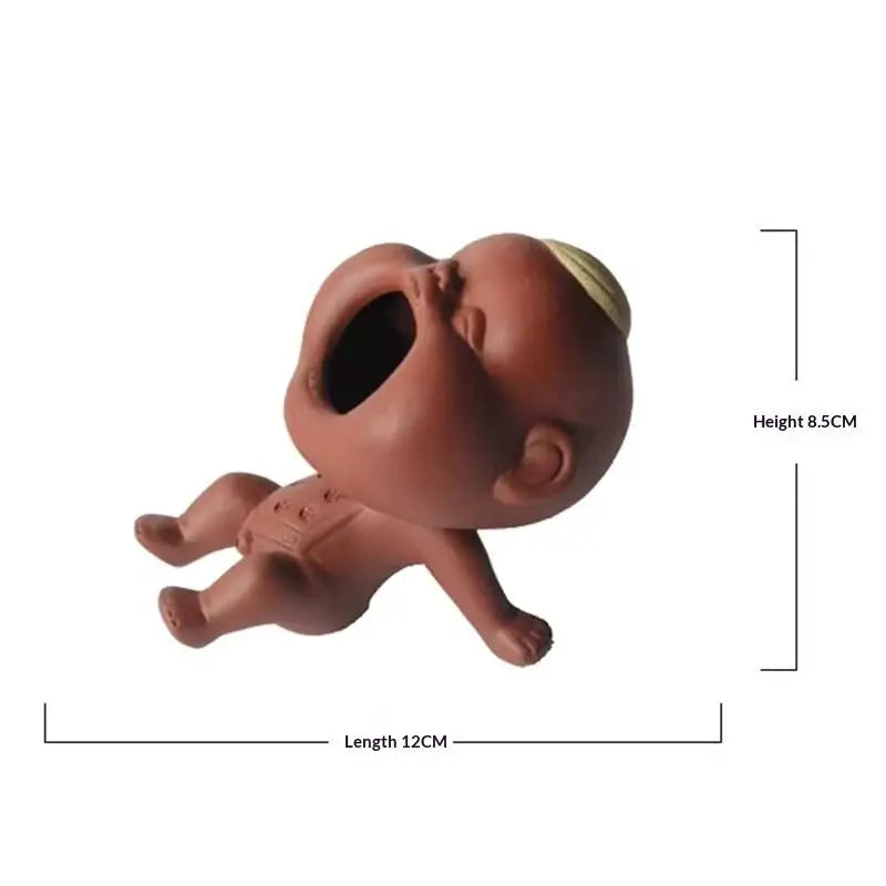 Cute Purple Sand Urine Boy Tea Pet Household Can Raise Tea Table Ornaments Fun Peeing Doll Tea Toy Set Accessories〔CC11〕 Vue A