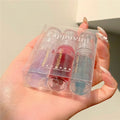 Transparent Crystal Jelly Lipgloss Shiny Clear Mirror Moisturizing Lip Balm Glitter Liquid Lipstick Lip Oil Fruit Taste Lip Tint Vue 3Pcs-B