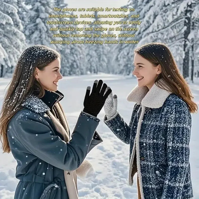 1-20Pairs Winter Touchscreen Gloves Stretchy Thick Knitted for Women Universal for Sports Cycling Hiking and Outdoor Activities Vue