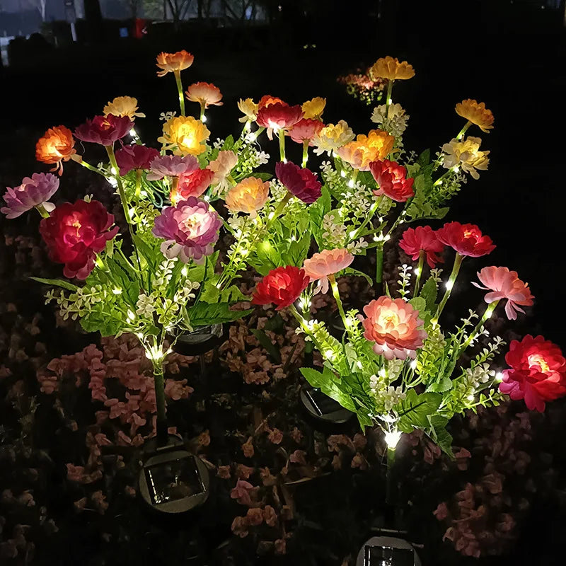 Yard Lawn Light LED Solar Snow Lotus Flowers Lights Waterproof Outdoor Garden Lawn Lamps Home Decoration Night Light 041 Vue
