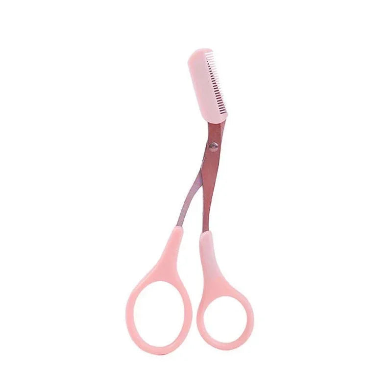 1/2/3Pcs Trimming Razor For Women Knife Eyebrow Face Eyebrow Eyebrow Scissors With Comb Brow Trimmer Scraper Vue M26 Pink scissors