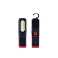 Super Bright LED Work Light USB Rechargeable Powerful Light USB Rechargeable Flashlight with Hanging Hook 360° Rotation Vue Red