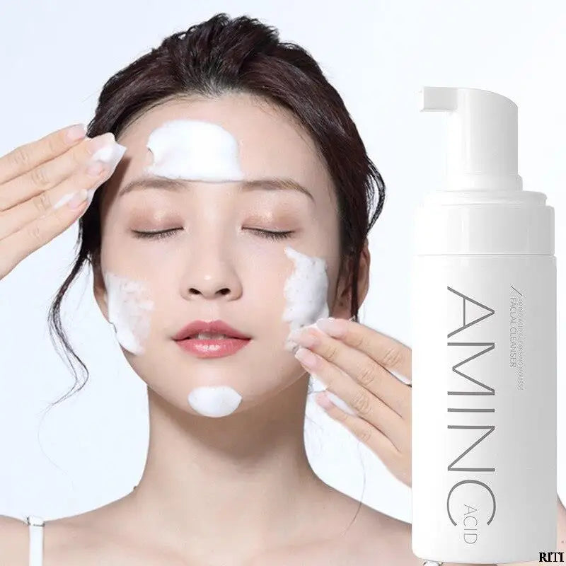 Amino Acid Cleansing Mousse Moisturizing Oil Control Deep Cleaning Mites Removal Acne Facial Cleanser Foam Skin Brightening Vue