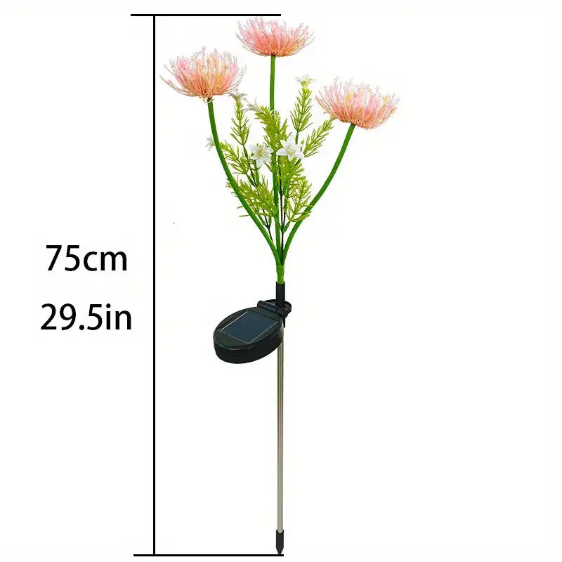Solar Garden Lights Solar Flowers Lights with Glowing Flowers Solar Panel, Solar Lights Outdoor for Garden Decoration Yard Vue