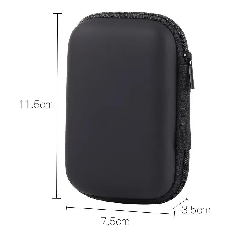 1-20PCS Earphone Storage Box with Mesh Pocket for Headphones Charger Cable Organizer Protective Case Lightweight Vue