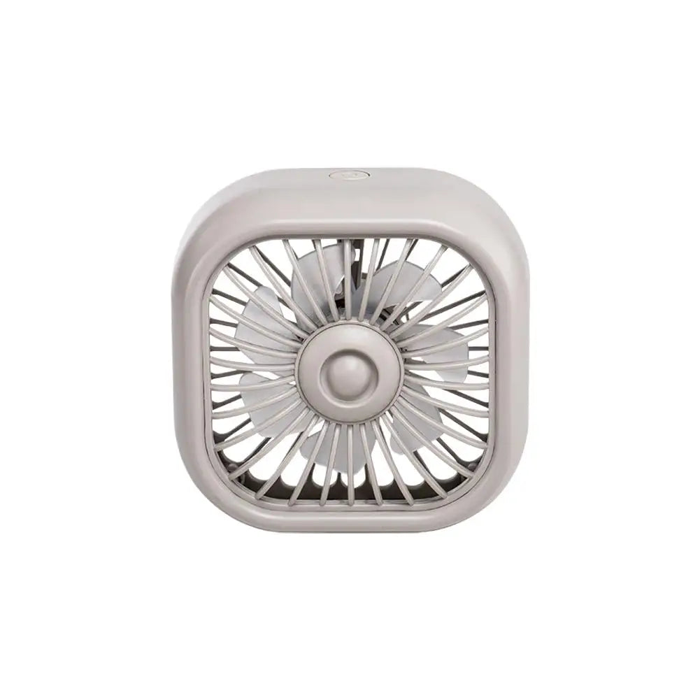 Car Air Conditioner Outlet Mini Clip Fan 3 Speeds Adjustable Powerful Cooling Fan Car USB Atmosphere Colorful Light Electric Fan Vue white