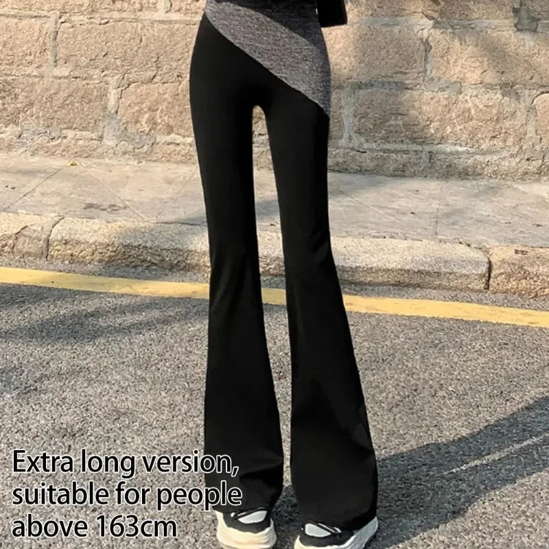 Casual Flared Leggings High Waist Stretchy Workout Pants Women Sexy Yoga Pants Bootcut Sport Style Regular Length Option Vue