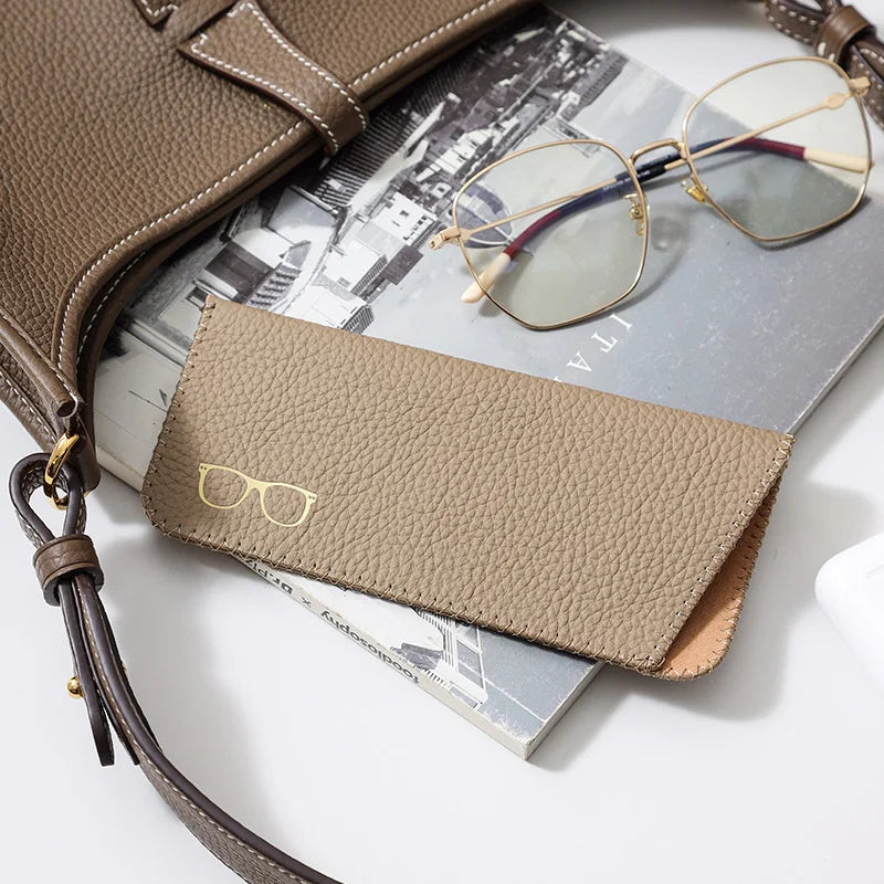 1PCS Unisex Soft Glasses Protective Case Cover Sunglasses Case Box Glasses Bag Eyewear Protector Reading Eyeglasses Pouch Vue Khaki