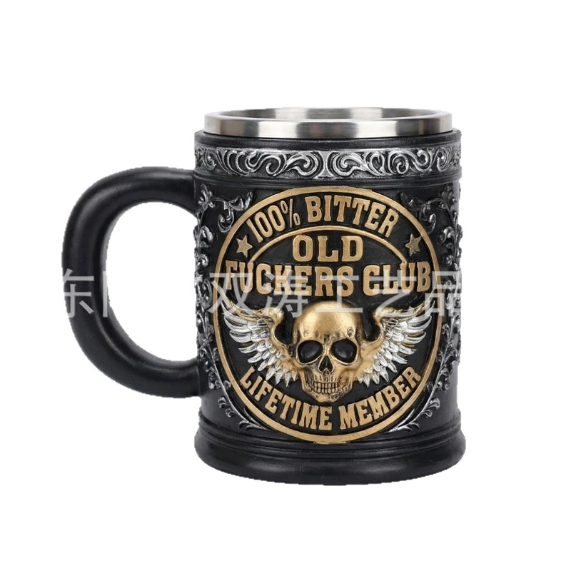 Skull Coffee Mug Novelty Gothic Style 14oz Cup For Home Table Desk Decor Halloween Birthday Gift For Adults And Teens Vue