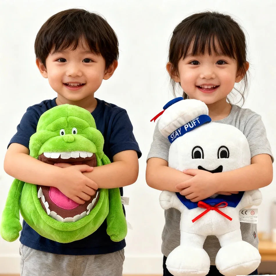 20CM 2pcs Marshmallow Man Slimer stuffed Vintage Ghostbusters 3 Stay Puft Plush Bank Sailor stuffed Plush Toy Doll Xmas Gifts Vue