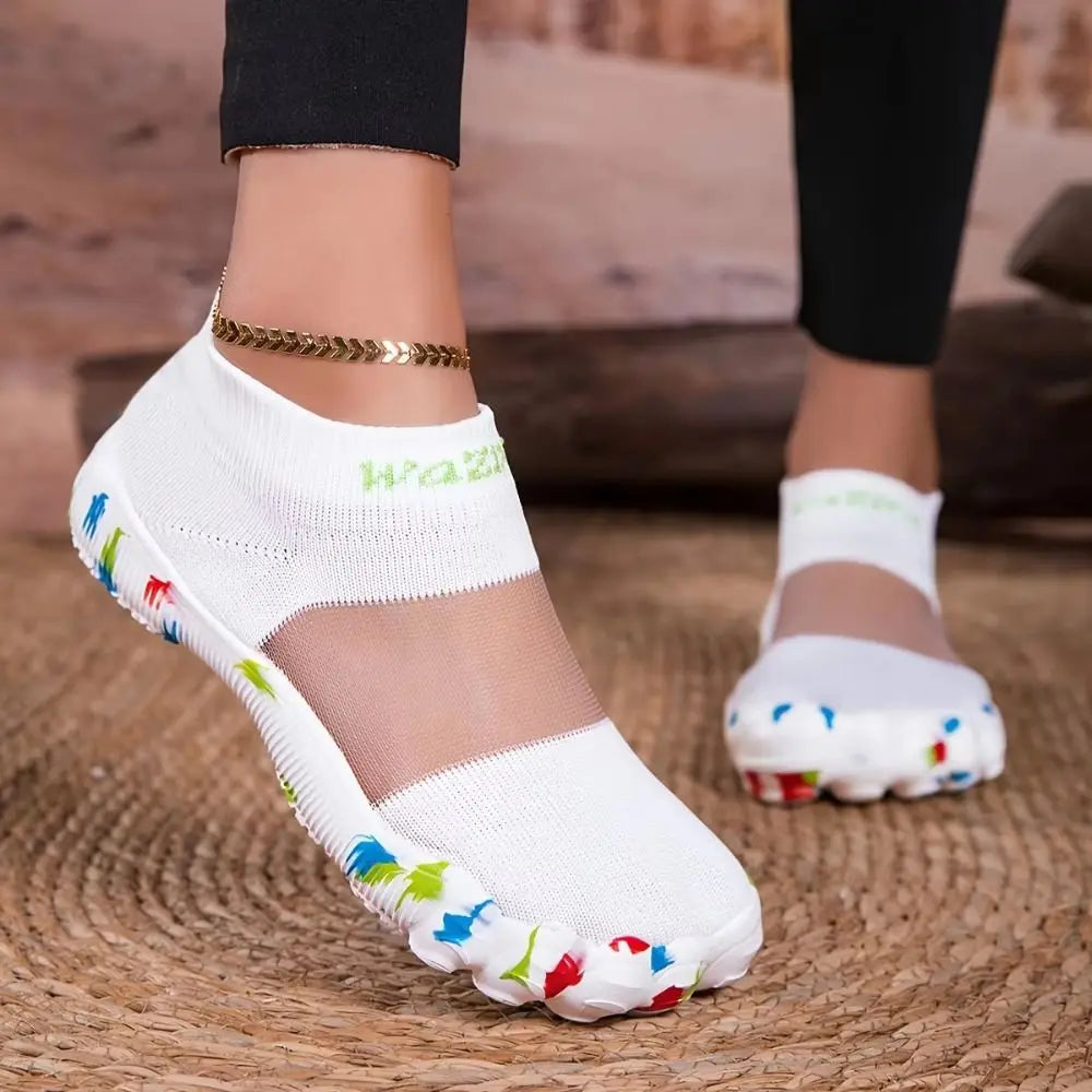 Gym Flats Anti-Slip Wading Shoes Lightweight Breathable Aqua Shoes Durable Water-Resistant Barefoot Shoes Beach Vue