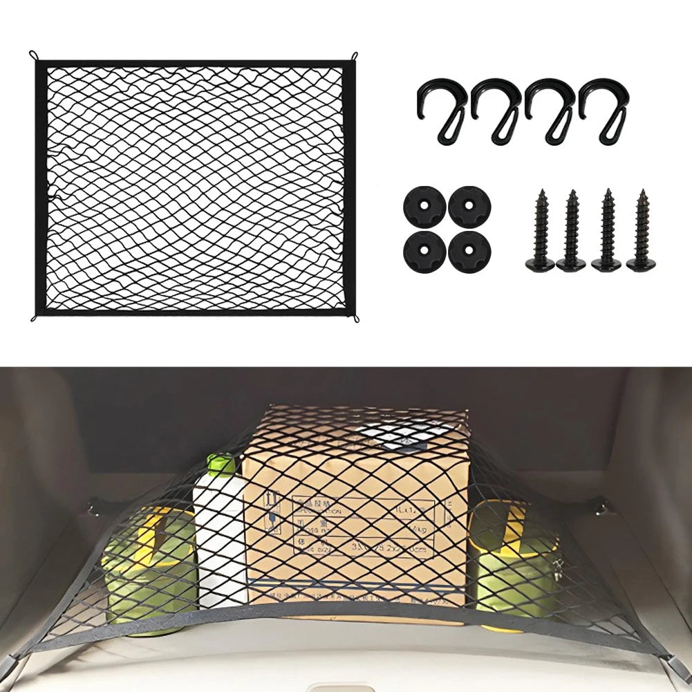 Heavy-Duty Nylon Wagon Cargo Net with 4 Hooks | Beach & Garden Wagon Cargo Net Vue