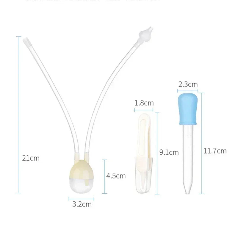 vvocci 3pcs/box Nasal Aspirator Newborn Baby Safety Nose Cleaner Kids Vacuum Set Infants Medicine Dropper Accessories Baby Care Vue