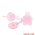 Empty Cute Bunny Shape Lip Gloss Tube Keychain Rabbit Refillable Lip Glaze Container Cosmetic Packaging Bottle With Pendant Vue Pink