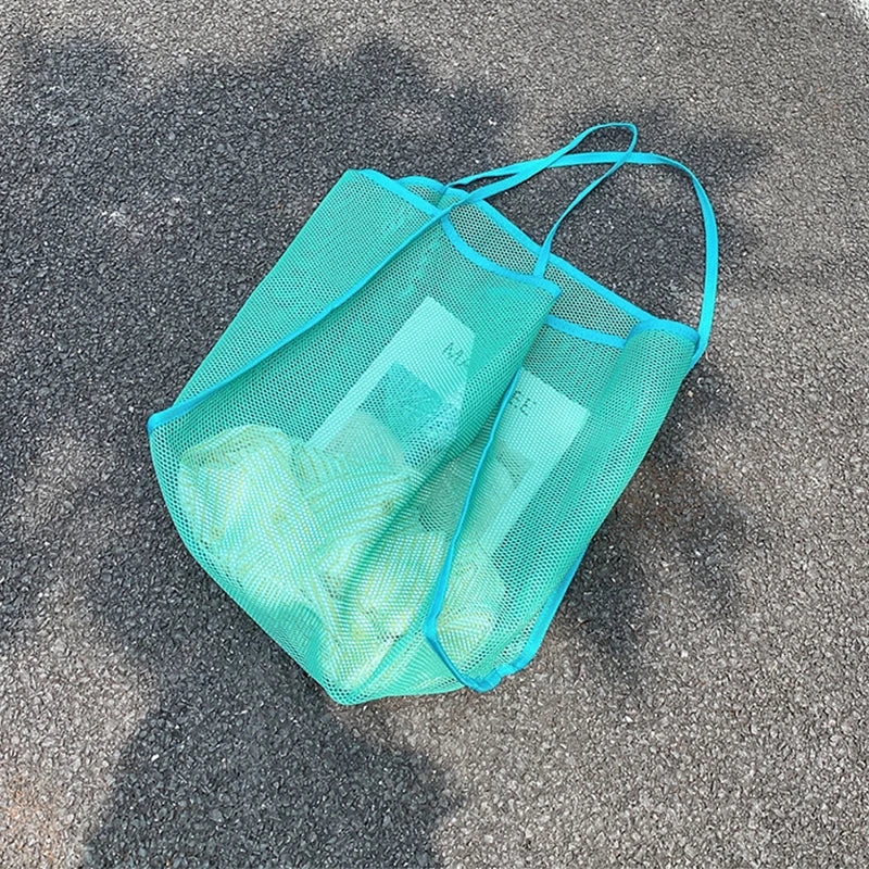 Fashion Mesh Hollow Out Handbag Design Beach Travel Package For Women Shoulder Bag Large Capacity Female Summer Shopping Totes Vue