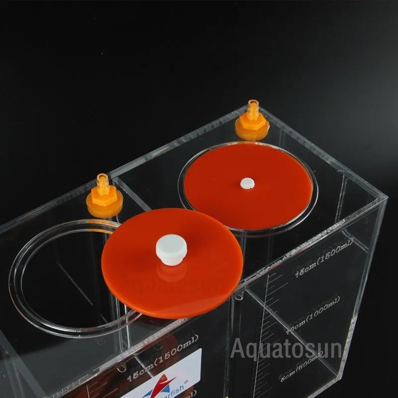 1.5L/2.5L/4.5L/5L/10L Red Starfish Acrylic Dosing Pump Scale Liquid Storage Bucket for Aquarium Tank Reservoir Container Vue