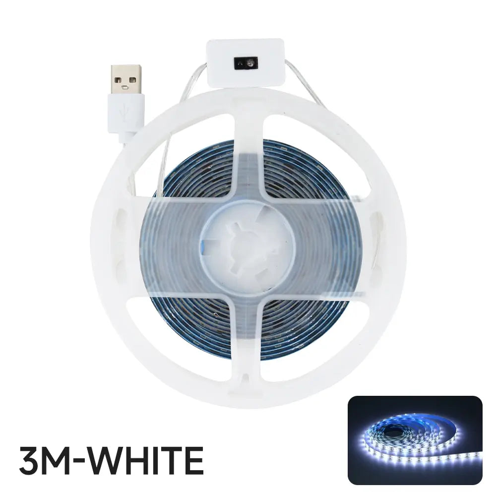 1-5M LED Lights Strip DC 5V USB Gesture Control 60 LEDs/m Backlight Dimmable Sensor Night Lights TV Kitchen Under Cabinet Lamp Vue White-3M